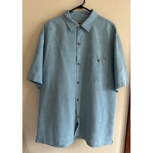 Joe Marlin Men's Unwind Size XXL Blue Boat Beach Summer Vacation Hawaiian Shirt